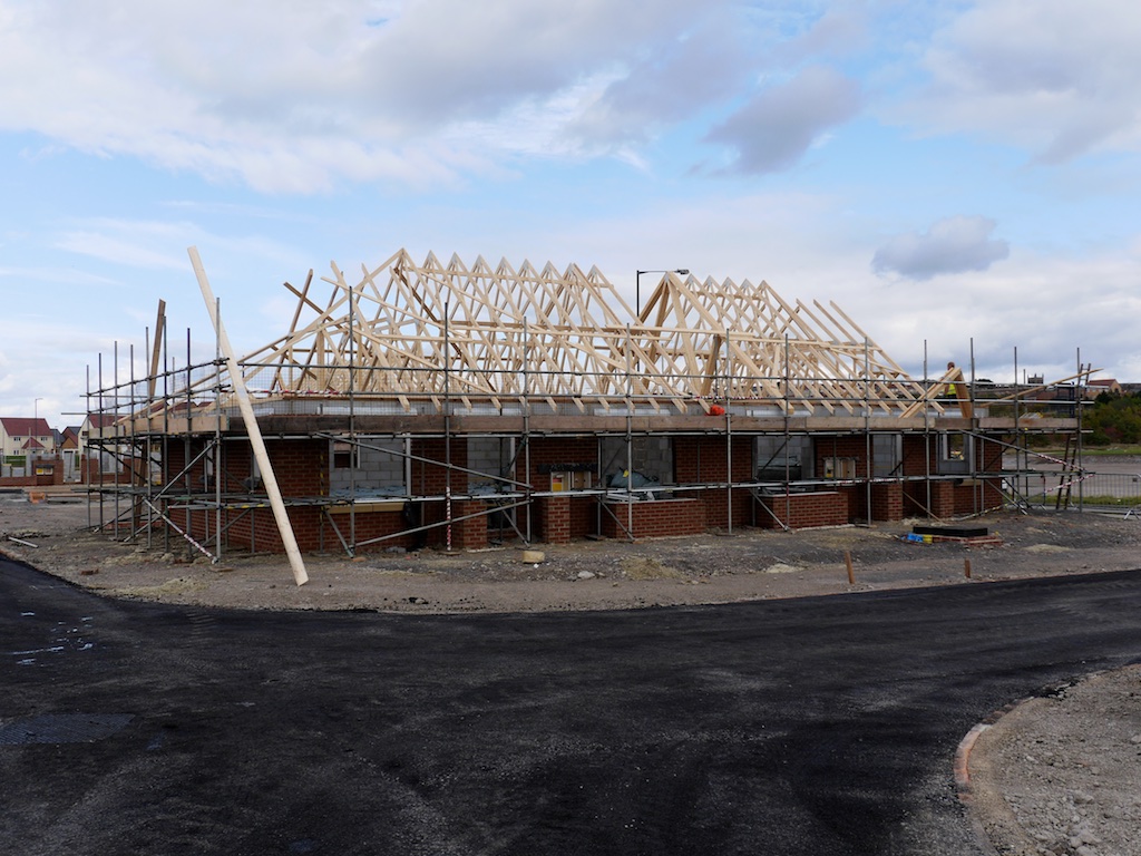 The first 15 Amethyst Homes bungalows take shape at Regents Park in Consett.