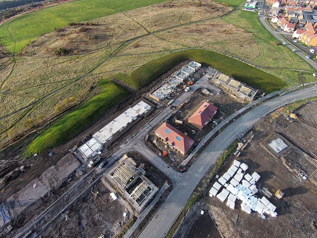 Absolute Civil Engineering continue with groundworks at the Regents Park development at Berry Edge in Consett