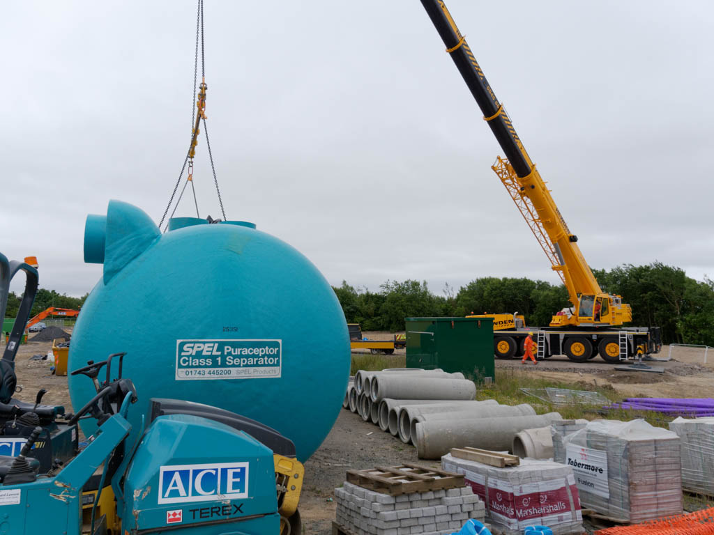 ACE installs a Puraceptor Separator tank at the Lanchester Wines site at Greencroft.
